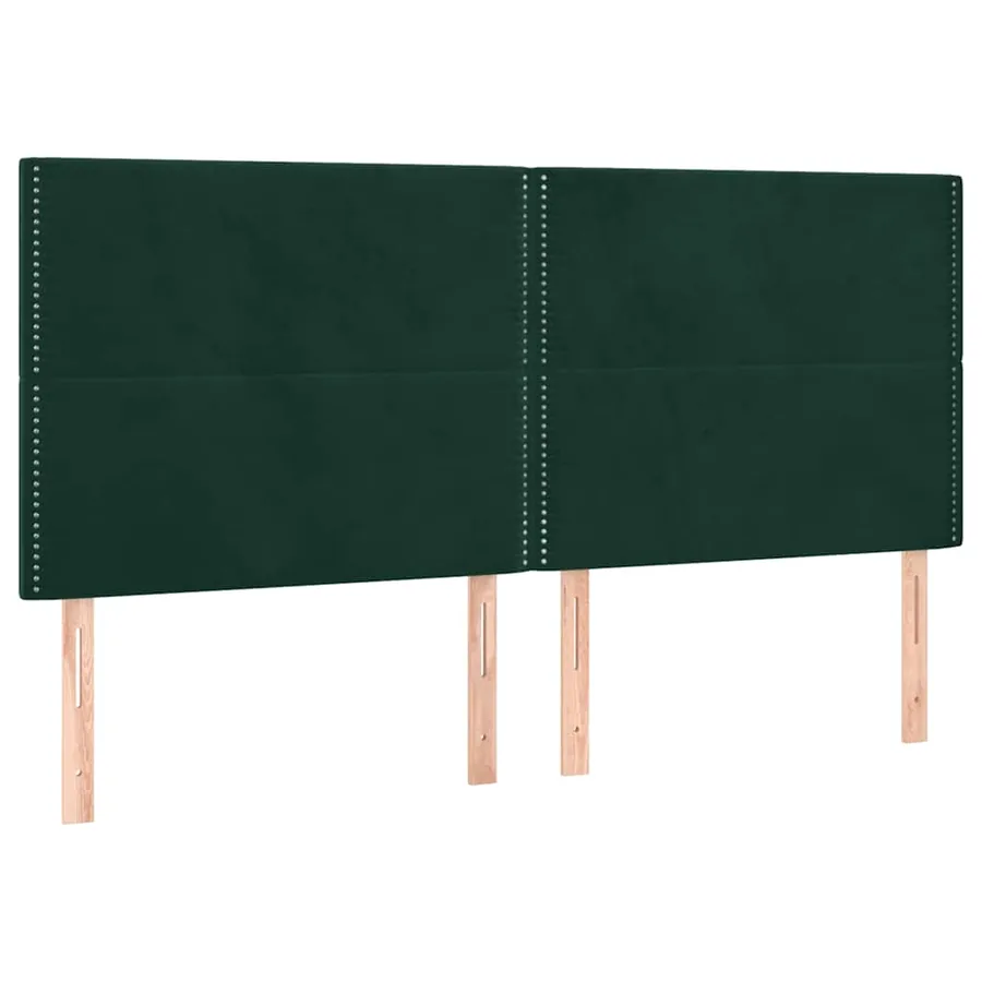 Sommier à lattes de lit et matelas Vert foncé 200x200cm Velours - 5