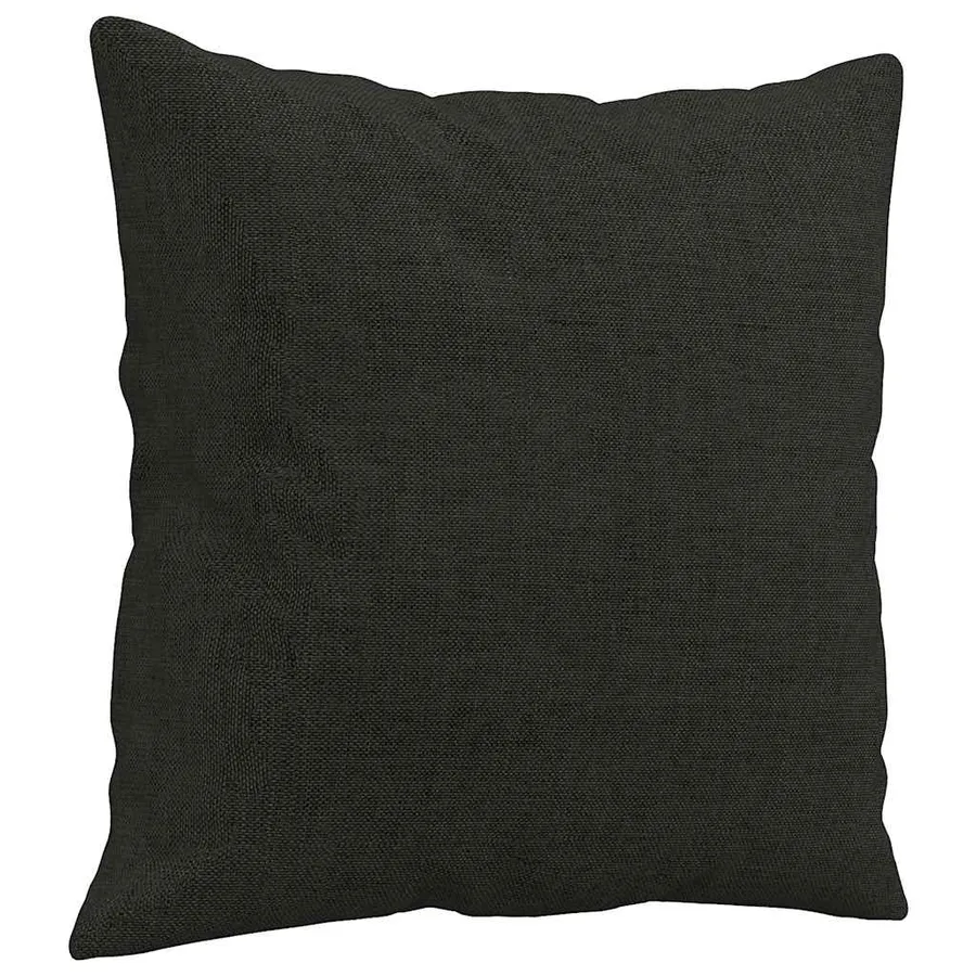 Canapé 2 places avec oreillers décoratifs noir 120 cm tissu - 6