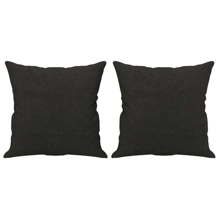 Ensemble de canapés 3 pcs avec coussins noir tissu - 8