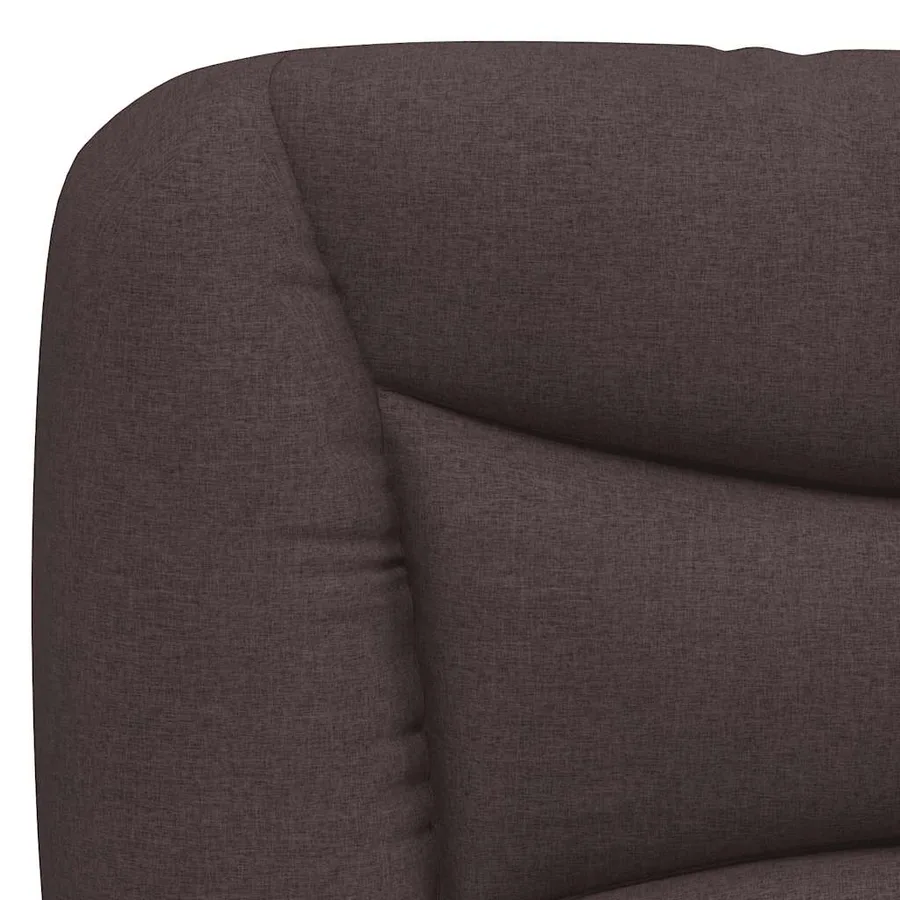 Cadre de lit sans matelas Hvar marron foncé 140x200 cm tissu - 10