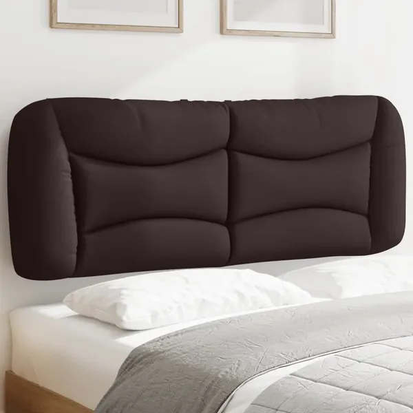Coussin de tête de lit Hvar marron foncé 140 cm tissu