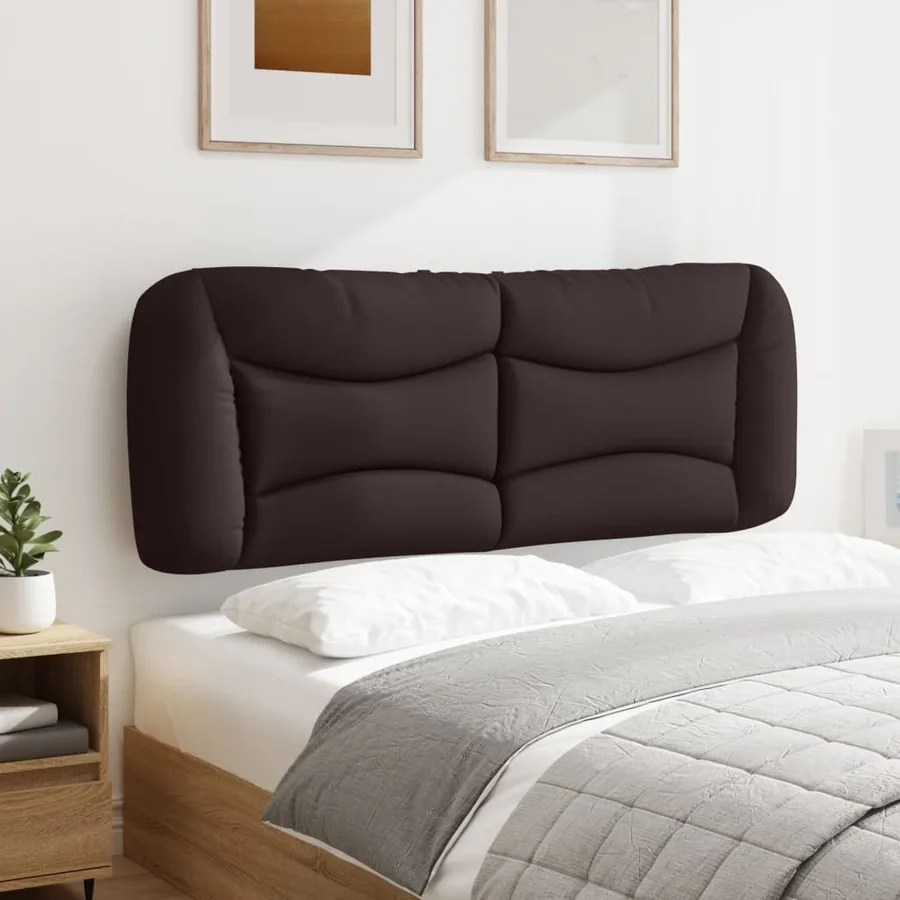 Coussin de tête de lit Hvar marron foncé 140 cm tissu - 4