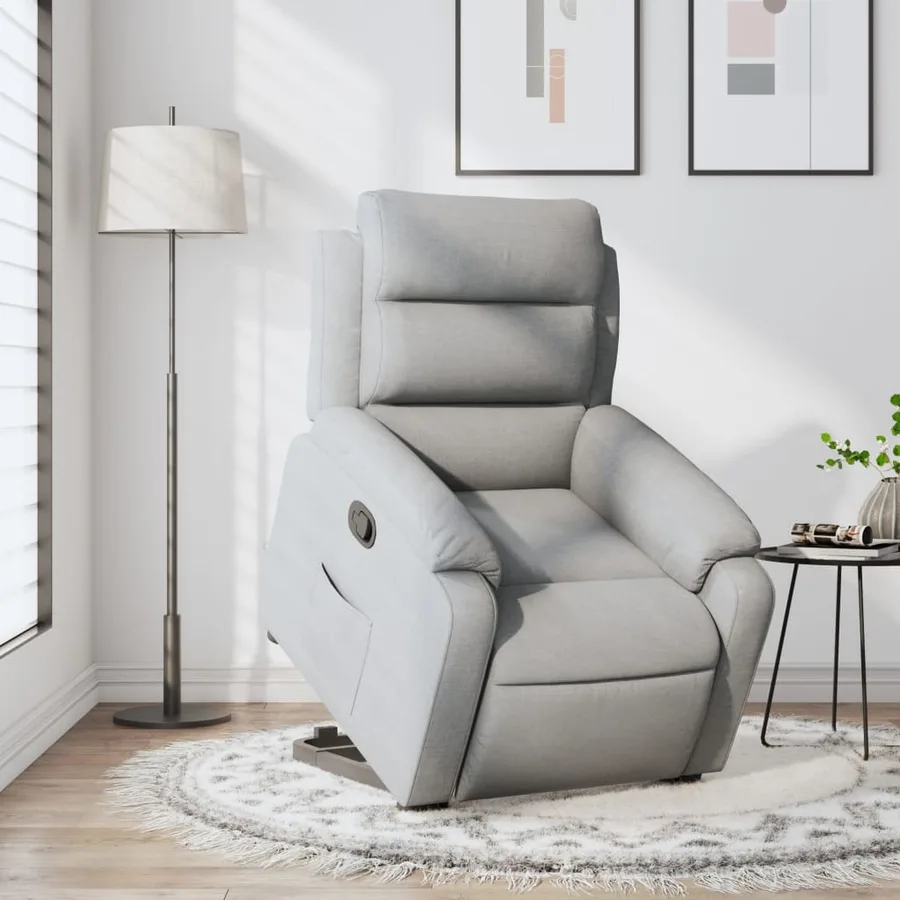 Fauteuil inclinable Gris clair Tissu - 14