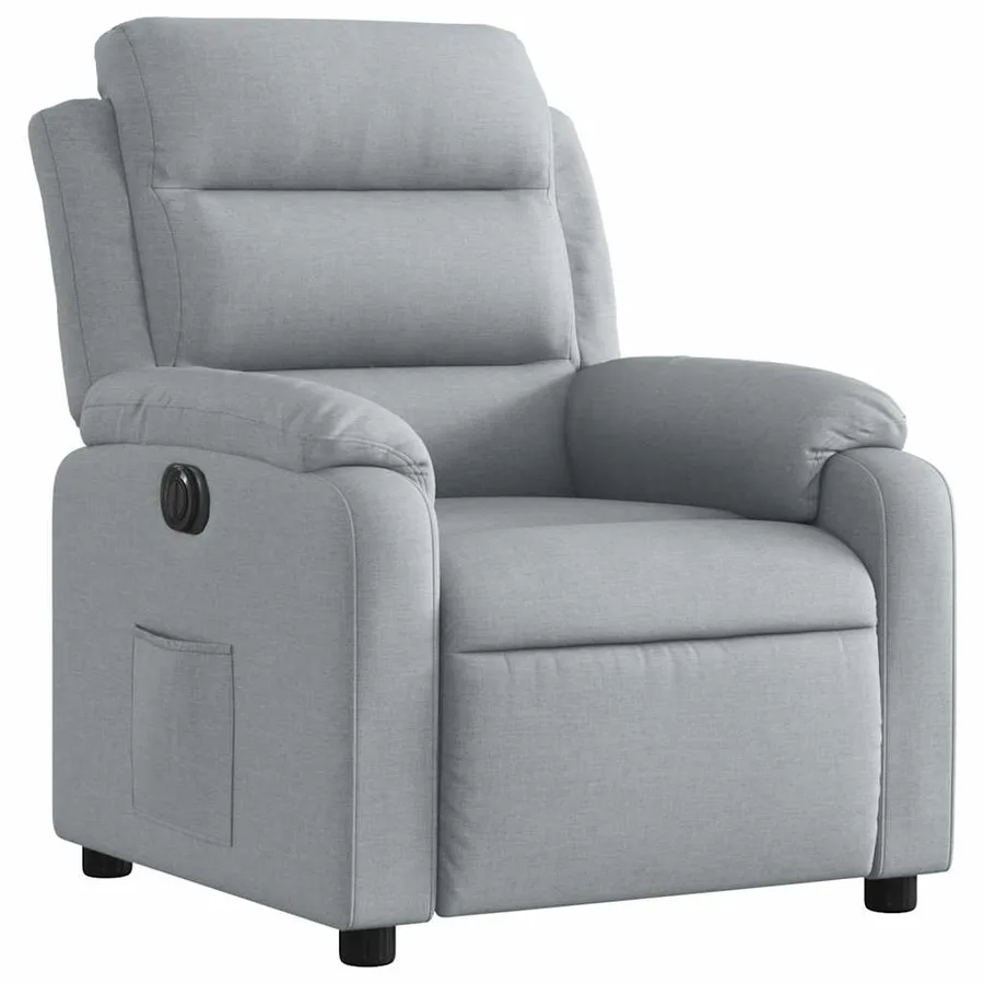 Fauteuil inclinable électrique Gris clair Tissu - 4
