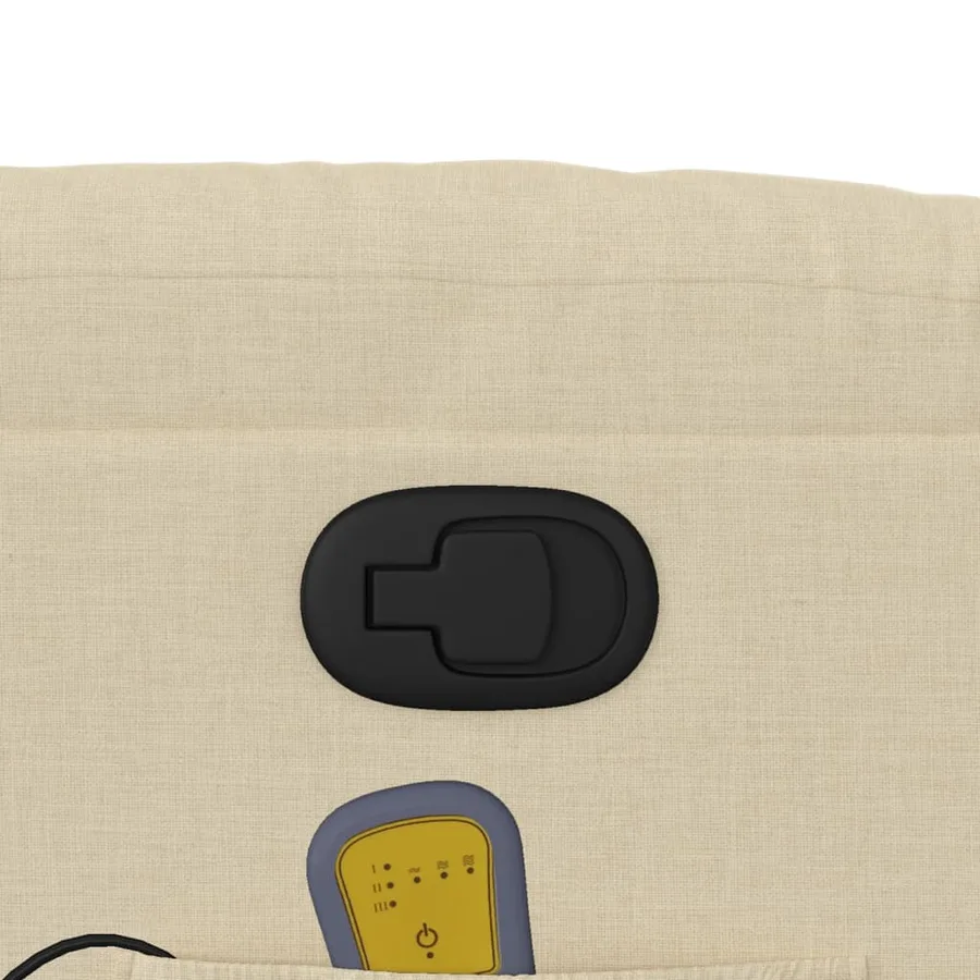 Fauteuil inclinable de massage Crème Tissu - 12