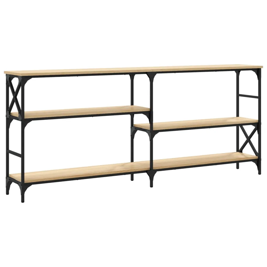 Table console chêne sonoma 180x29x76,5 cm bois d'ingénierie - 6