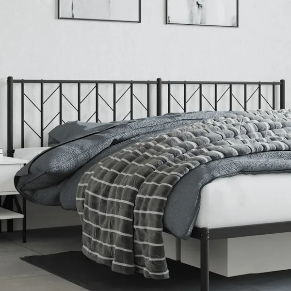 Tête de lit de remplacement métal noir 200 cm