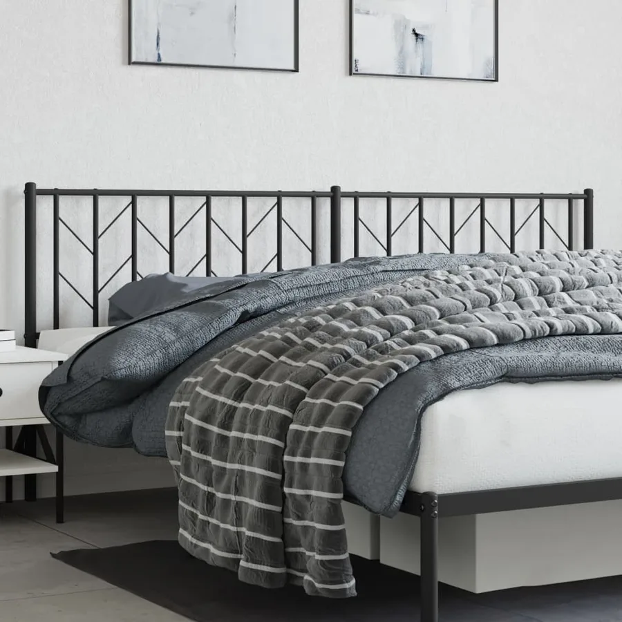 Tête de lit de remplacement métal noir 200 cm - 3