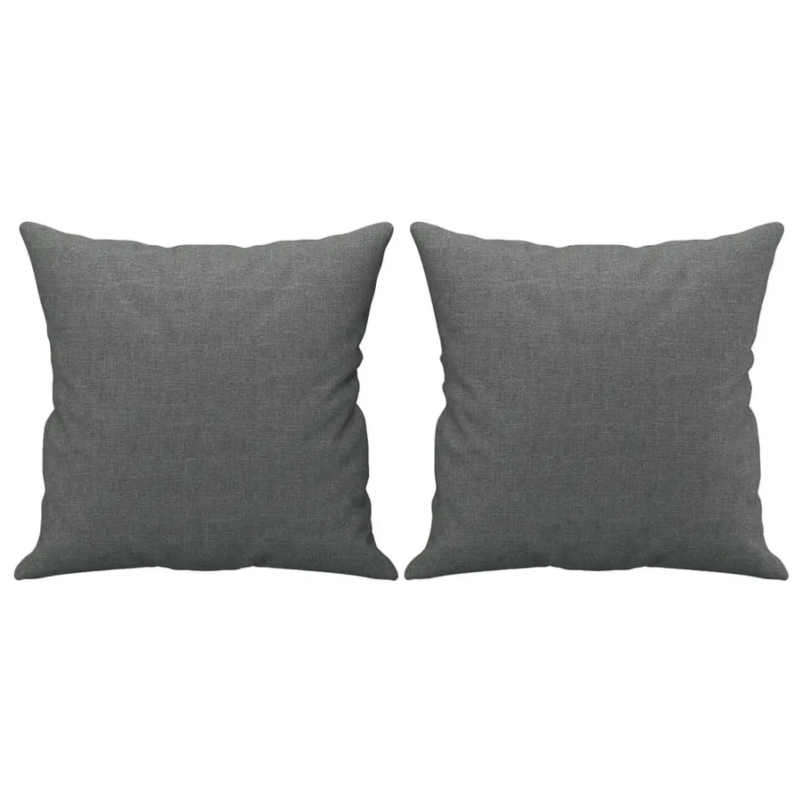 Ensemble de canapés 2 pcs coussins gris foncé tissu - 6
