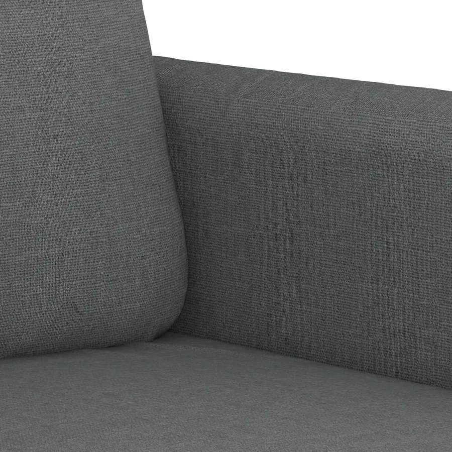 Ensemble de canapés 2 pcs coussins gris foncé tissu - 7