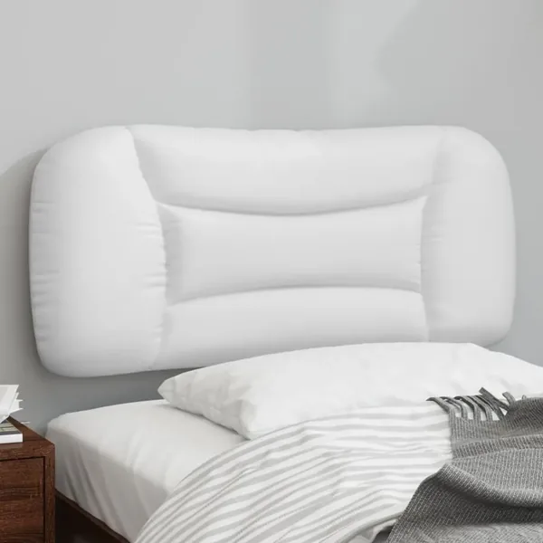 Coussin de tête de lit Hvar blanc 90 cm similicuir