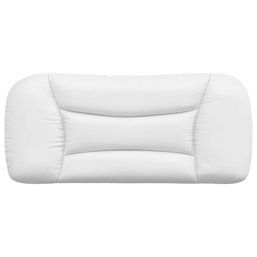 Coussin de tête de lit Hvar blanc 90 cm similicuir - 5