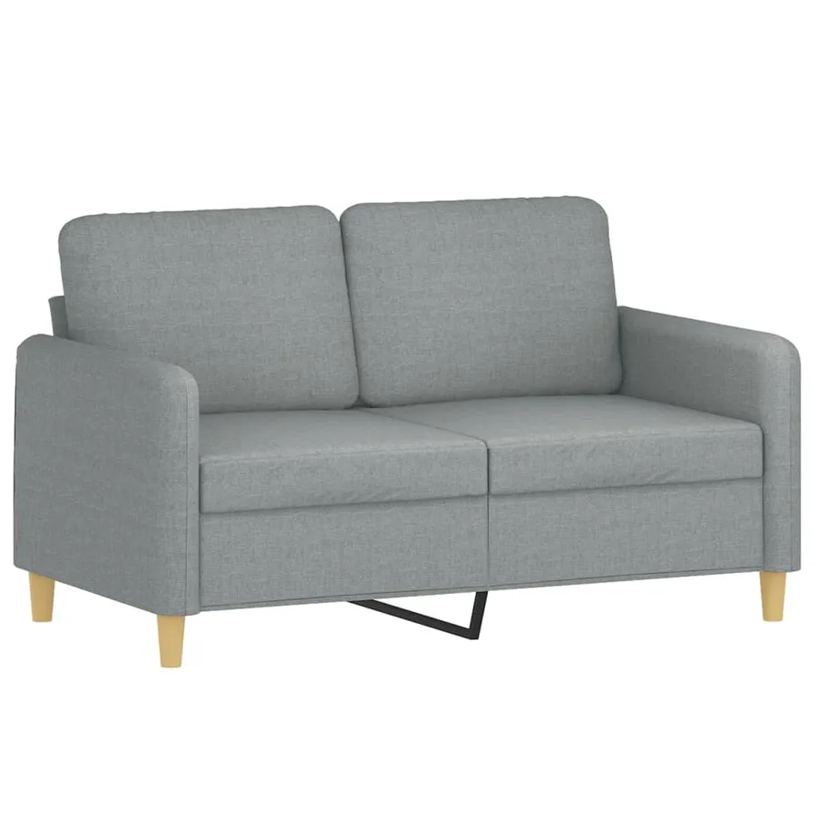 Ensemble de canapés 3 pcs coussins gris clair tissu - 3