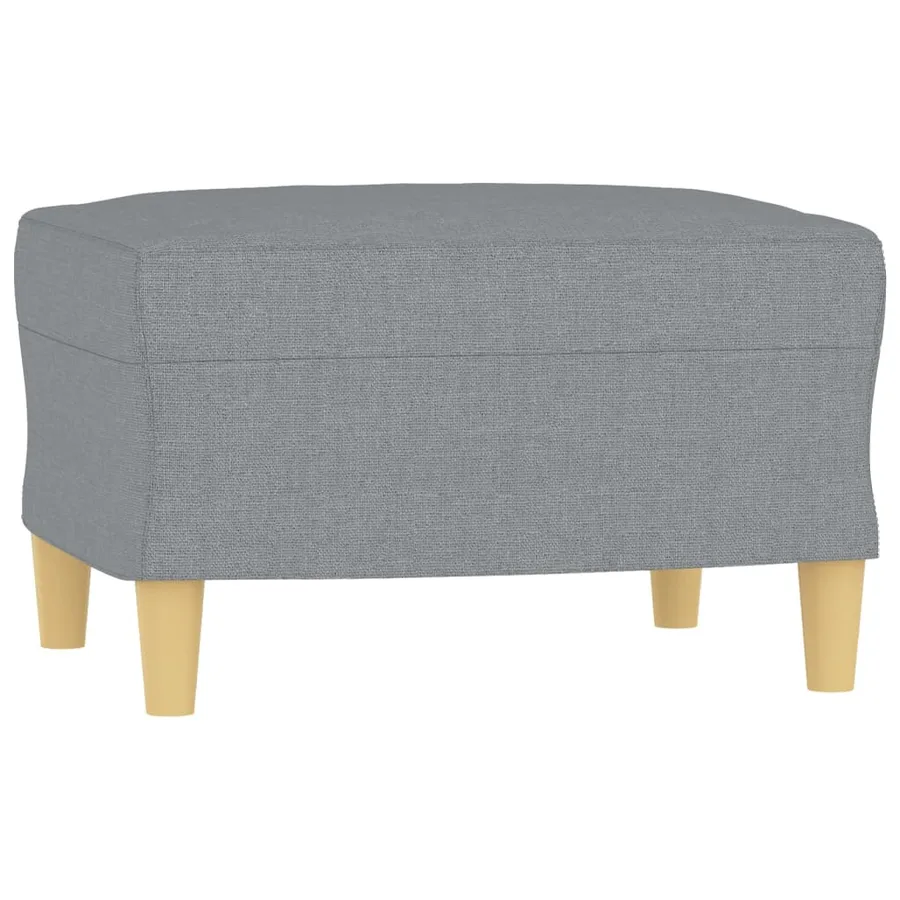 Ensemble de canapés 3 pcs coussins gris clair tissu - 5