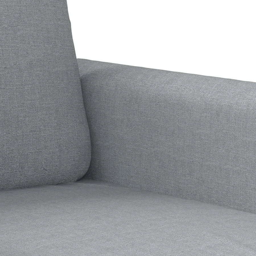 Ensemble de canapés 3 pcs coussins gris clair tissu - 7