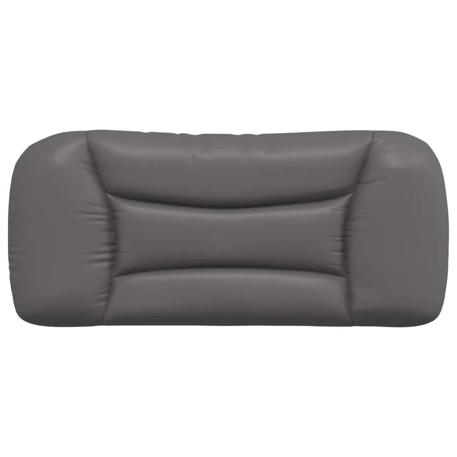 Coussin de tête de lit Hvar gris 90 cm similicuir - 5