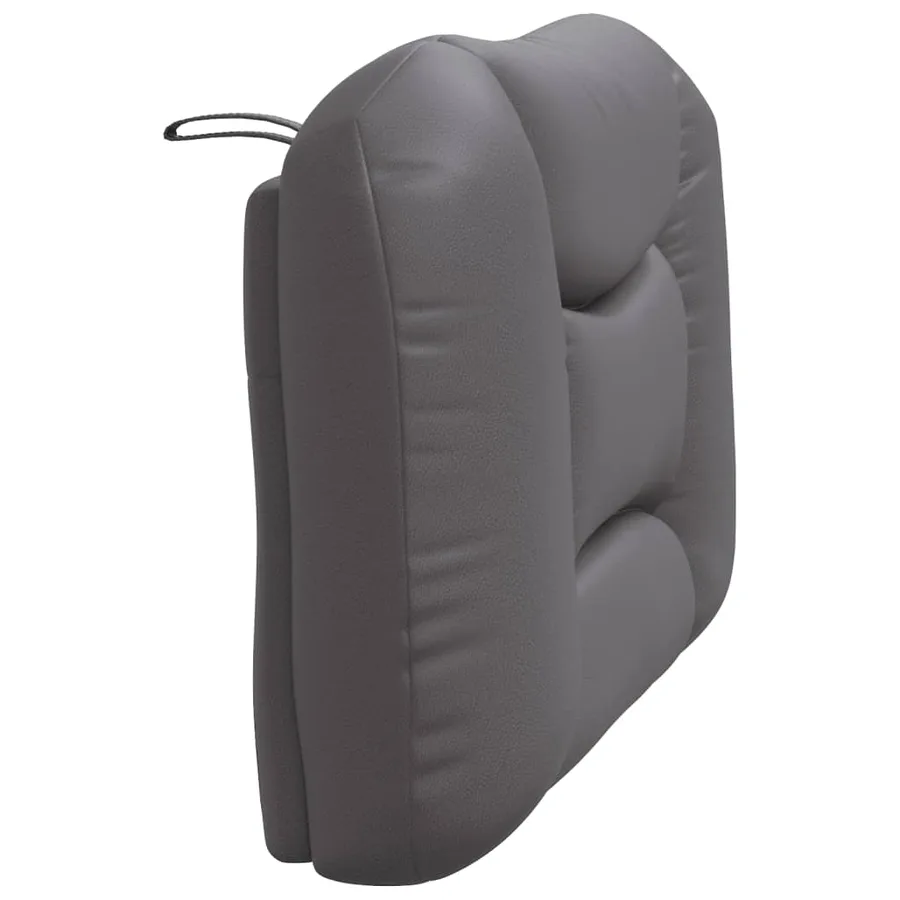 Coussin de tête de lit Hvar gris 90 cm similicuir - 6