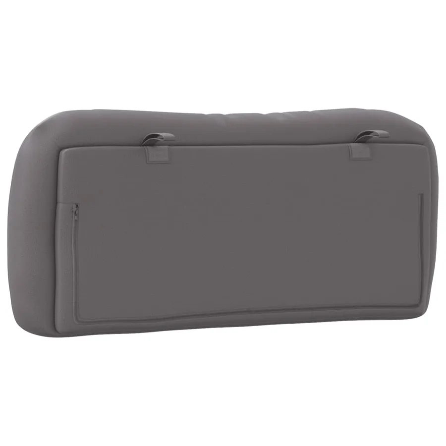 Coussin de tête de lit Hvar gris 90 cm similicuir - 7