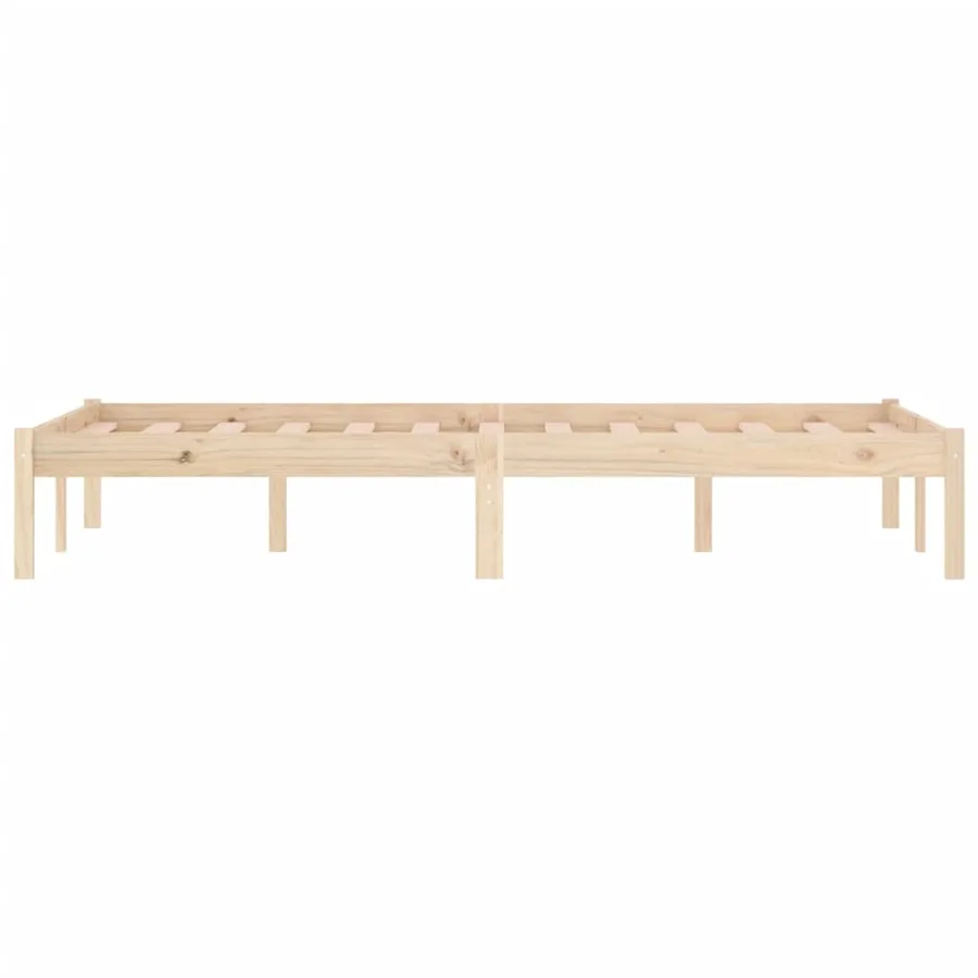 Cadre de lit sans matelas 137x190 cm bois massif de pin - 6