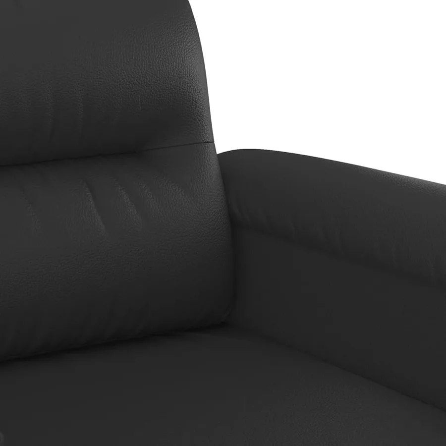 Ensemble de canapés 2 pcs avec coussins Noir Similicuir - 5