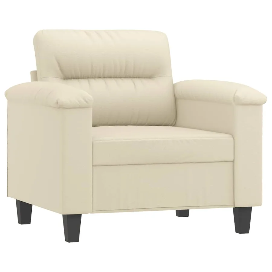Fauteuil Crème 60 cm Similicuir - 2