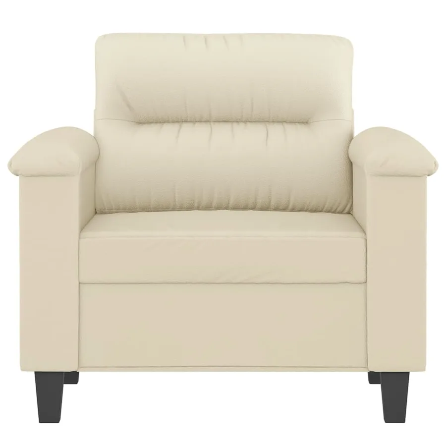 Fauteuil Crème 60 cm Similicuir - 3