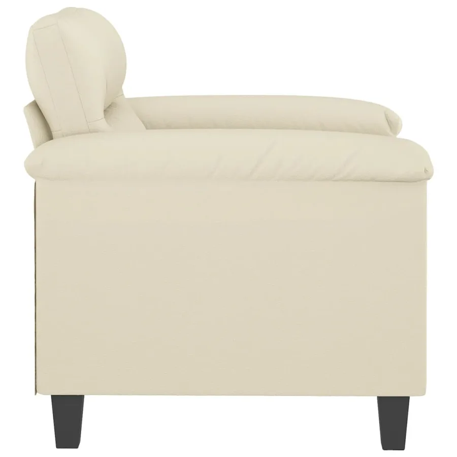 Fauteuil Crème 60 cm Similicuir - 4