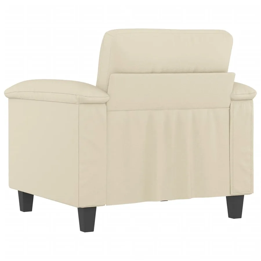 Fauteuil Crème 60 cm Similicuir - 5