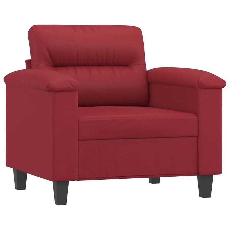 Fauteuil Rouge bordeaux 60 cm Similicuir - 2