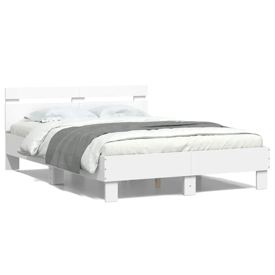 Cadre de lit sans matelas blanc 120x200 cm - 2