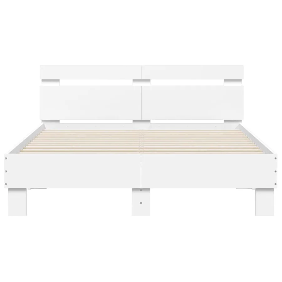 Cadre de lit sans matelas blanc 120x200 cm - 5