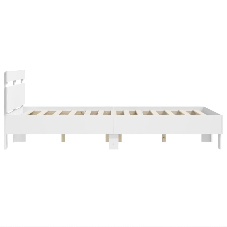 Cadre de lit sans matelas blanc 120x200 cm - 6