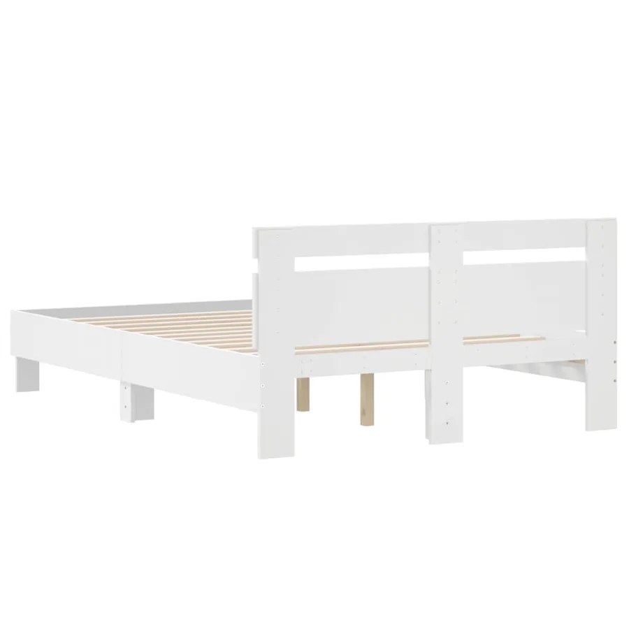 Cadre de lit sans matelas blanc 120x200 cm - 7