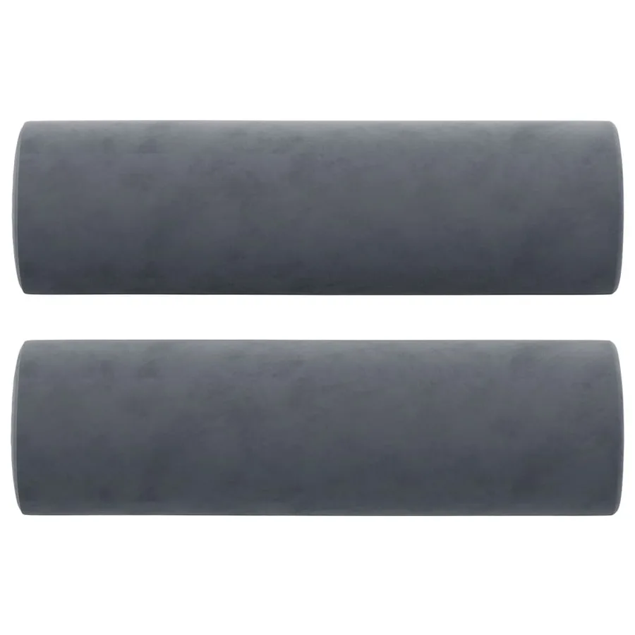 Canapé 2 places avec oreillers gris foncé 140 cm velours - 5
