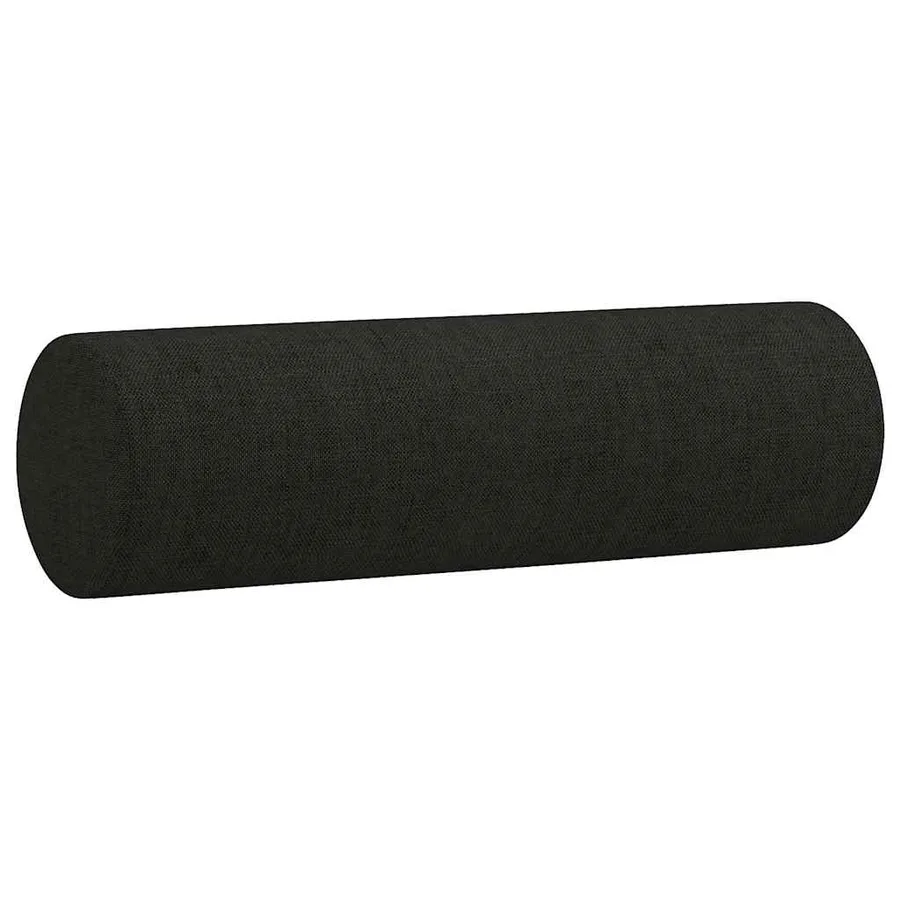 Canapé 2 places avec oreillers décoratifs noir 140 cm tissu - 6