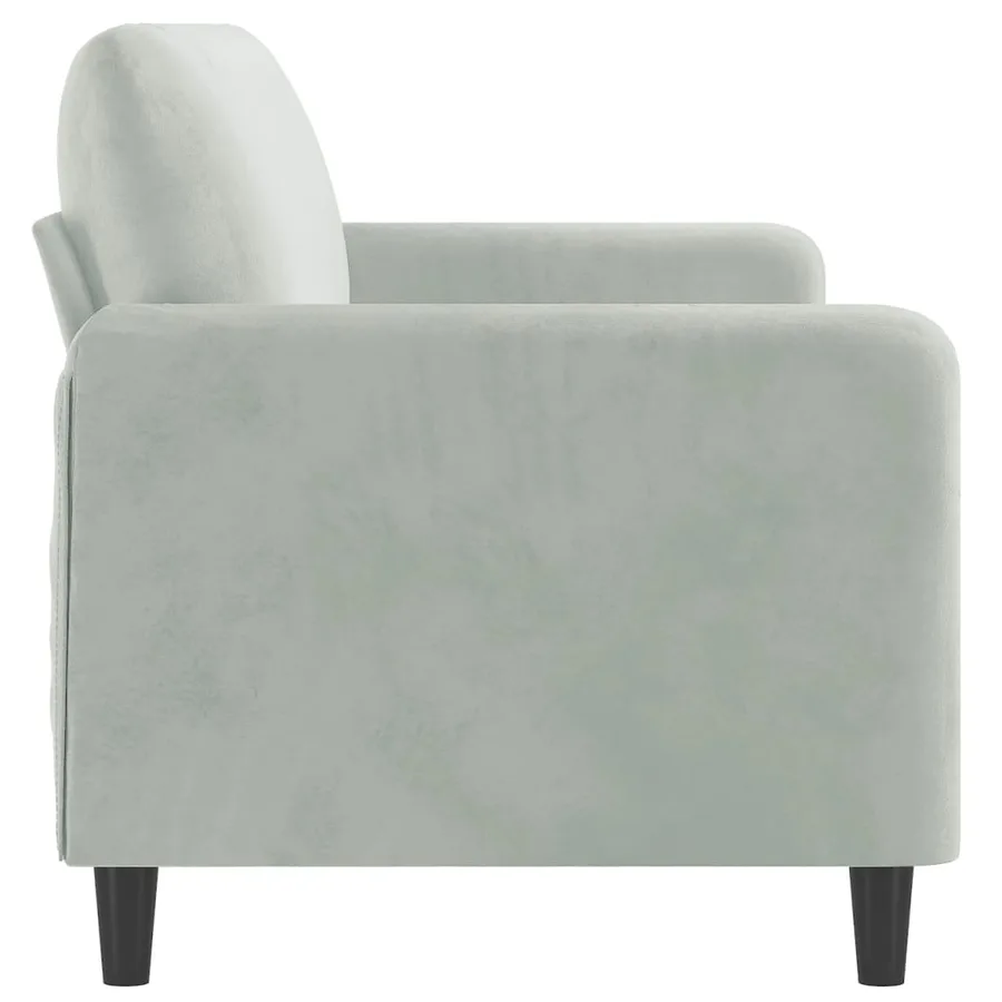 Canapé à 3 places Gris clair 180 cm Velours - 4