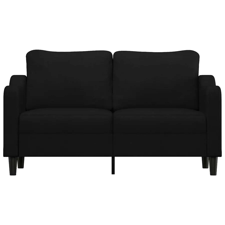Canapé à 2 places Noir 140 cm Tissu - 3