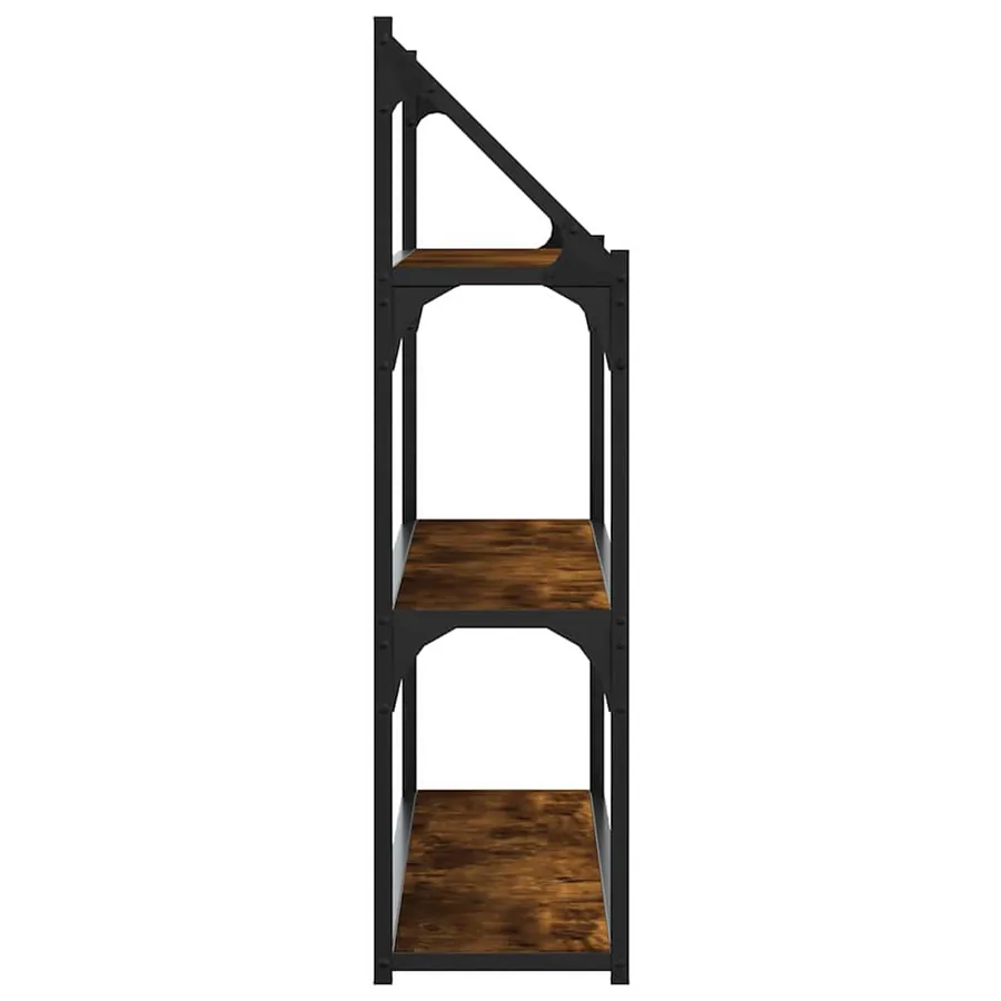 Étagère murale 3 niveaux chêne fumé 80x21x78,5 cm - 5