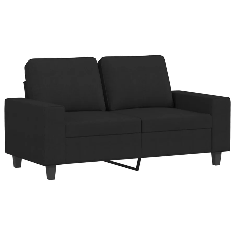 Ensemble de canapés 2 pcs noir tissu - 3