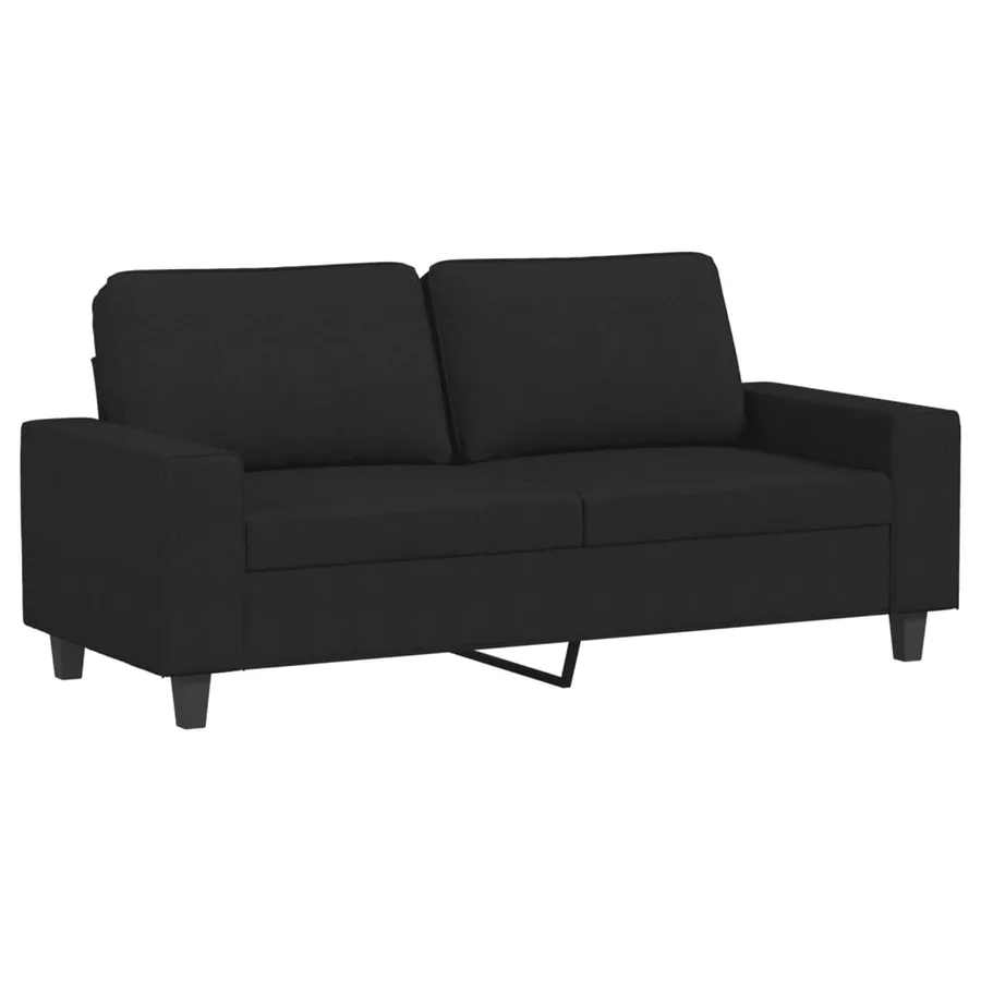 Ensemble de canapés 2 pcs noir tissu - 4