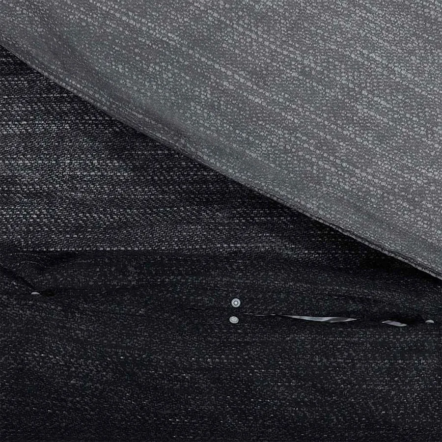 Ensemble de housse de couette gris foncé 200x200 cm Coton - 4