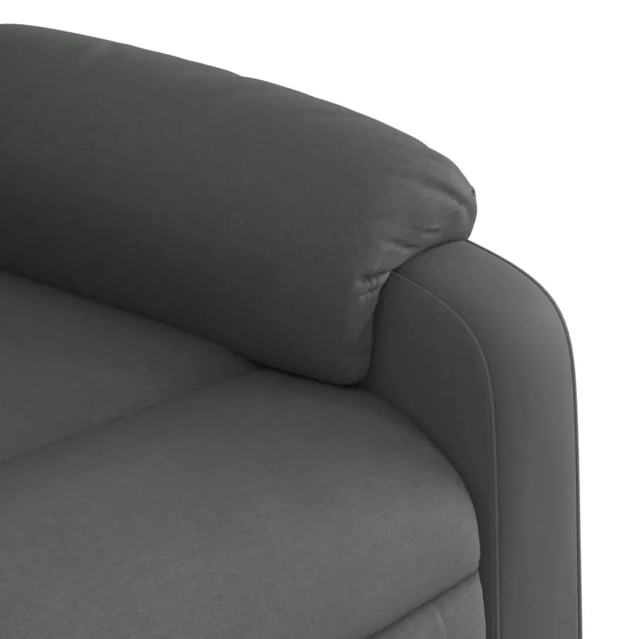 Fauteuil inclinable de massage électrique Gris foncé Tissu - 12