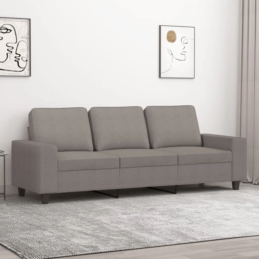 Canapé à 3 places Taupe 180 cm Tissu