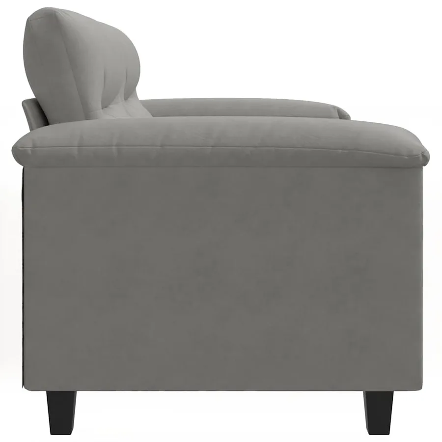 Canapé à 2 places Gris foncé 120 cm Tissu microfibre - 5
