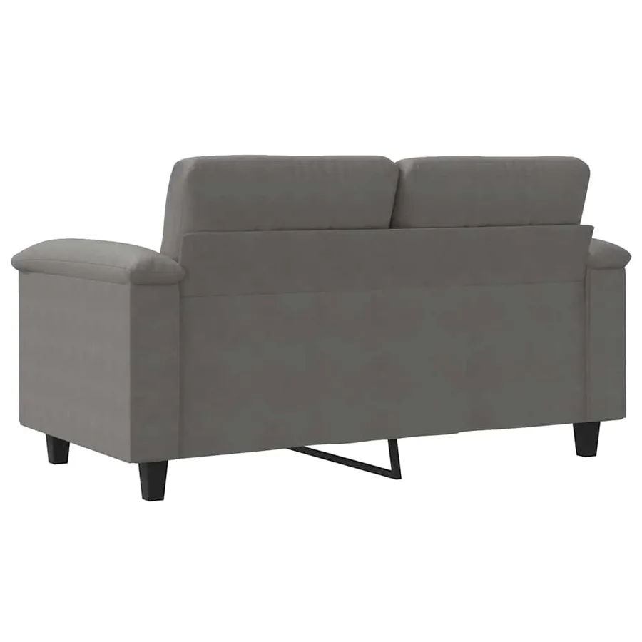 Canapé à 2 places Gris foncé 120 cm Tissu microfibre - 6
