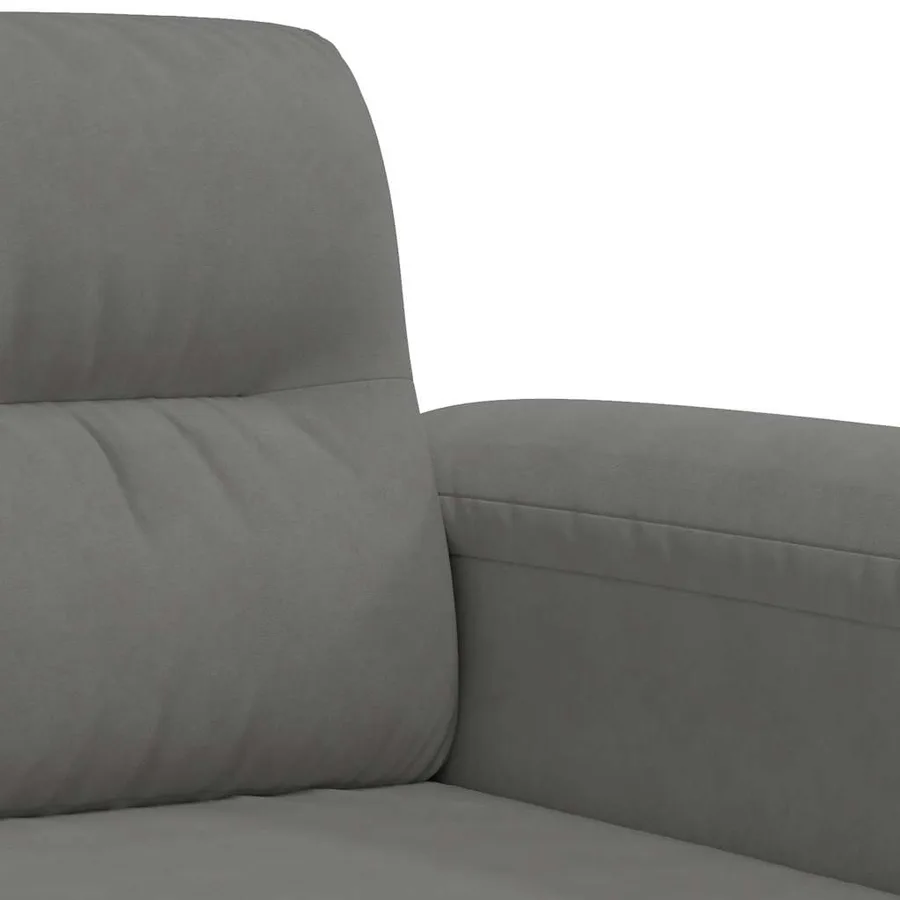 Canapé à 2 places Gris foncé 120 cm Tissu microfibre - 7