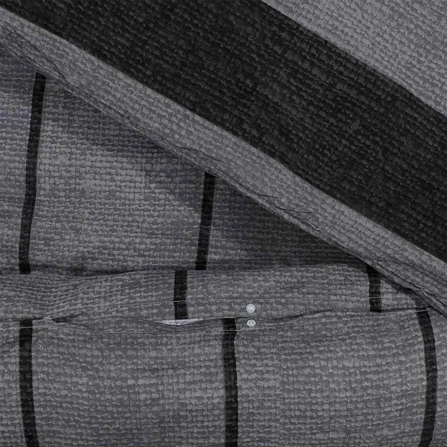 Ensemble de housse de couette gris foncé 200x200 cm Coton - 4