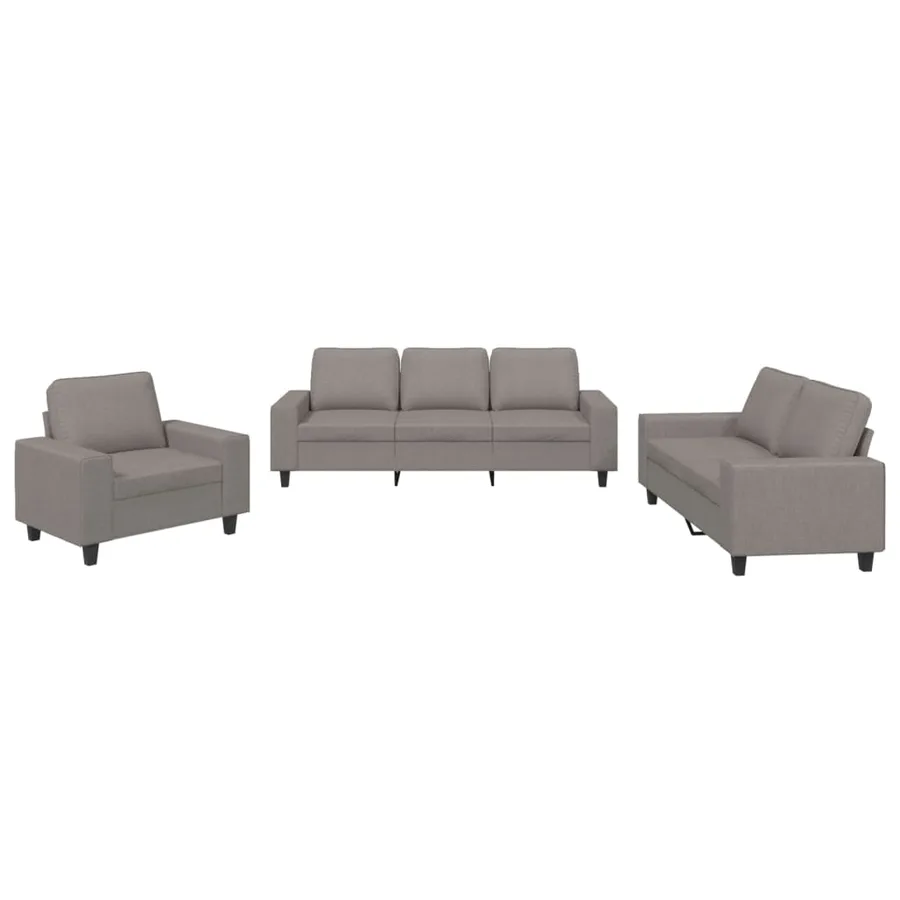 Ensemble de canapés 3 pcs taupe tissu - 2