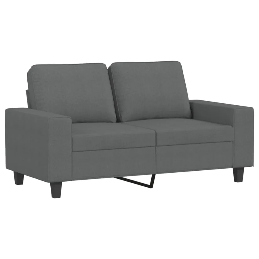 Ensemble de canapés 2 pcs gris foncé tissu - 3