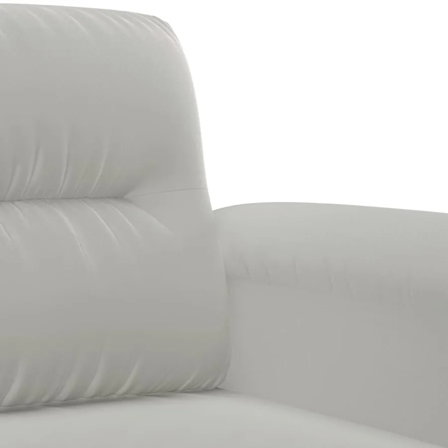 Ensemble de canapés 2 pcs coussins gris clair tissu microfibre - 5